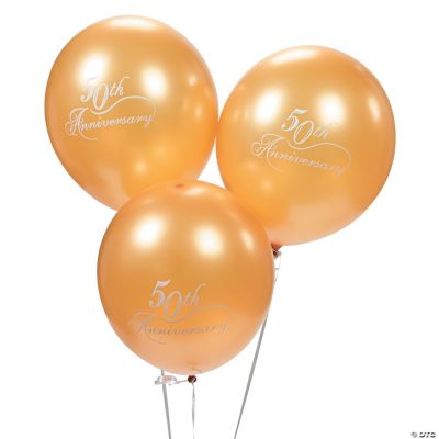 Latex 50th Anniversary Balloons