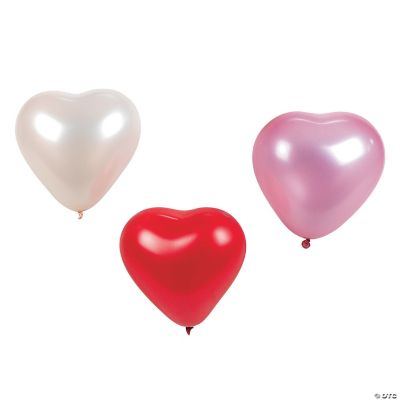 Latex Pearlized Heart Balloons