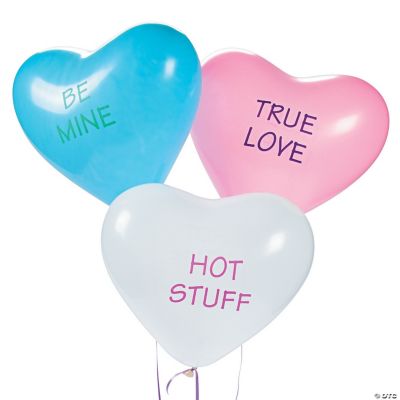 Latex Conversation Heart Balloons
