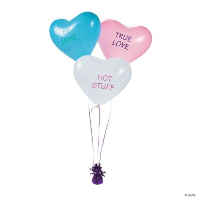 Latex Conversation Heart Balloons