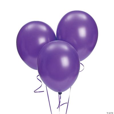 Latex Purple Metallic Balloons