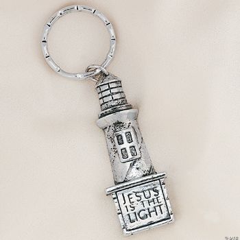 Pewtertone Lighthouse Key Chains