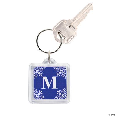 Personalized Purple Monogram Key Chains