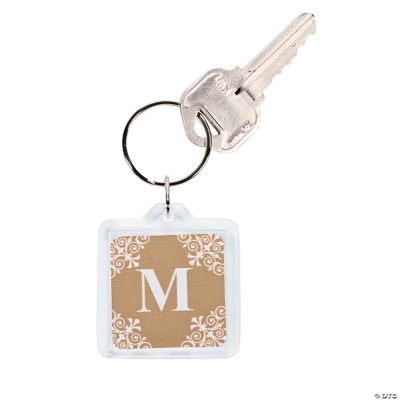 Personalized Gold Monogram Key Chains