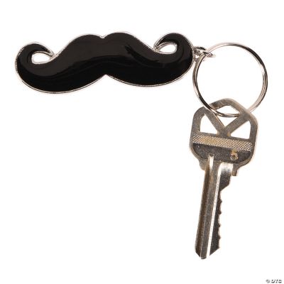 Enamel Mustache Key Chains