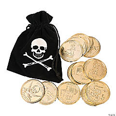 Pirate Bags With Gold Coins