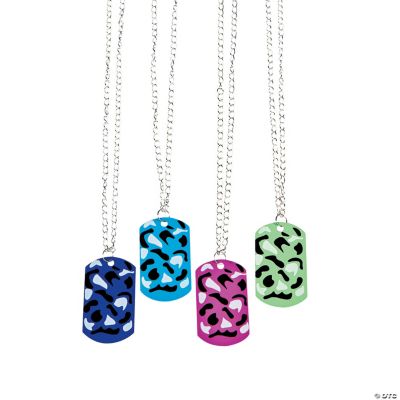 Camouflage Dog Tag Necklaces