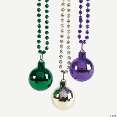 Mardi Gras Beads With A Disco Ball