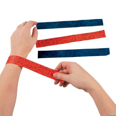 Cowboy Bandana Print Slap Bracelets