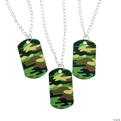 Camouflage Dog Tag Necklaces