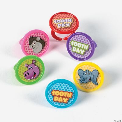 24 "100th Day of School" Rings