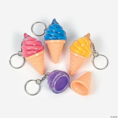 Ice Cream Cone Lip Gloss Key Chains