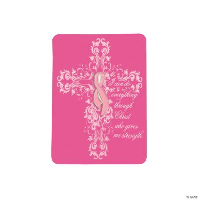 Inspirational Pink Ribbon Pin & Card Sets