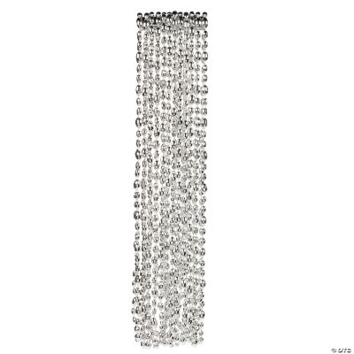 Football Beaded Necklaces - Silver