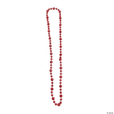 Red Basketball Beaded Necklaces