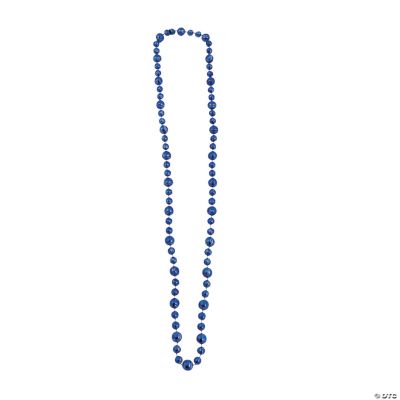 Blue Baseball Beaded Necklaces