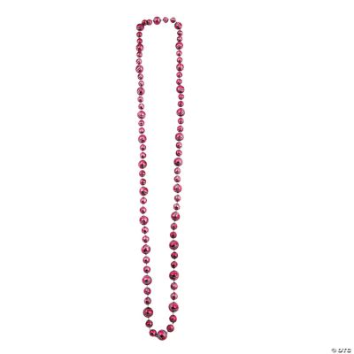 Burgundy Baseball Beaded Necklaces