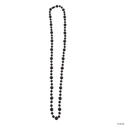 Black Baseball Beaded Necklaces