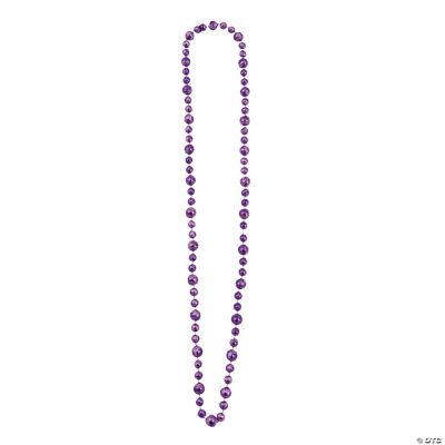 Purple Baseball Beaded Necklaces