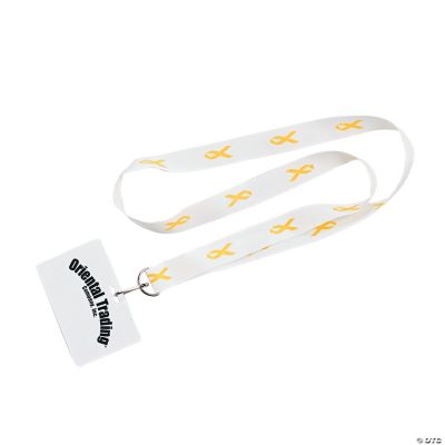 Yellow Awareness Ribbon Badge Holders