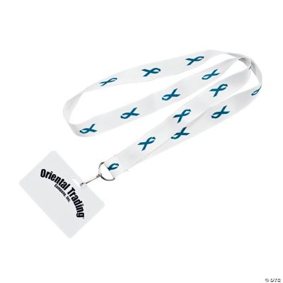 Teal Awareness Ribbon Badge Holders
