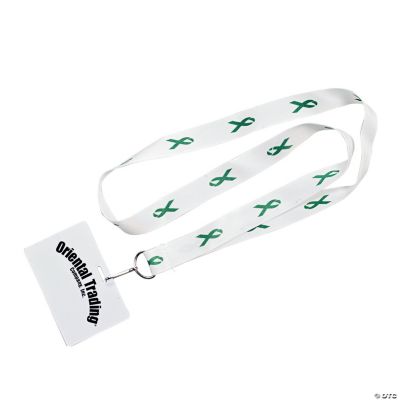 Green Awareness Ribbon Badge Holders