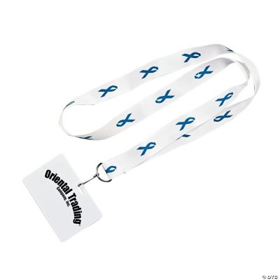 Blue Awareness Ribbon Badge Holders