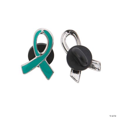 Teal Awareness Ribbon Pins