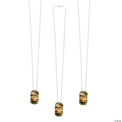 Camouflage Dog Tag Necklaces