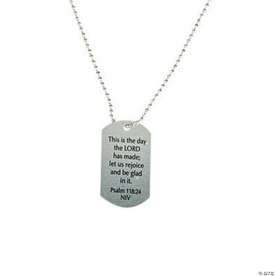 Religious Sayings Dog Tag Necklaces