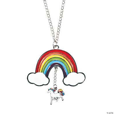 Rainbow Unicorn Necklace Party Favor