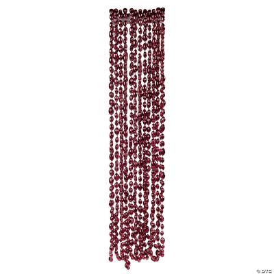 Football Beaded Necklaces - Burgundy