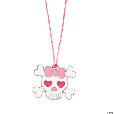 12 Heart Skull & Crossbones Necklaces