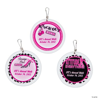 Personalized Sassy Pink Ribbon Charms