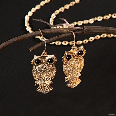Goldtone Owl Earrings