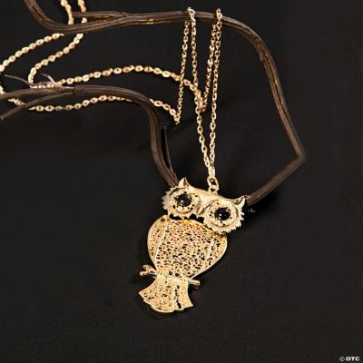 Goldtone Owl Necklace