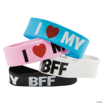“I Love My BFF” Big Band Bracelets