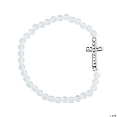 Crystal Sideways Cross Bracelet