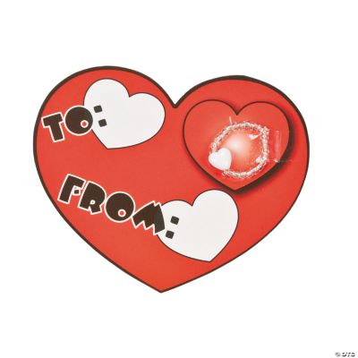 Stretch Bead Rings With Heart Cards