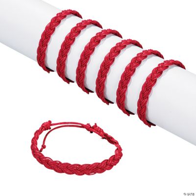 Burgundy Braided Friendship Bracelets