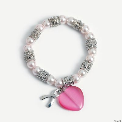 Pink Beaded Bracelet With Charms