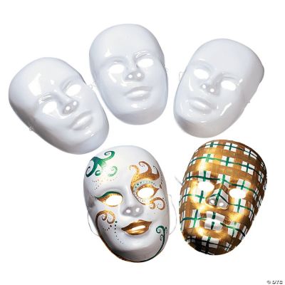 DIY White Face Masks Oriental Trading