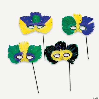 Mardi Gras Feather Masks