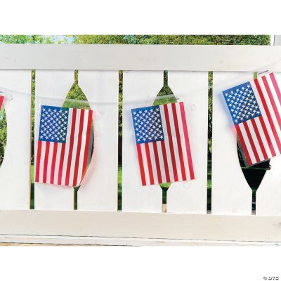 Line Of American Flags