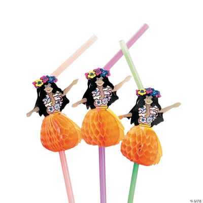 Hula Girl Straws