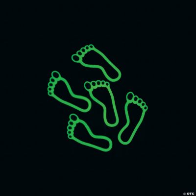 12 Glow-In-The-Dark Footprints