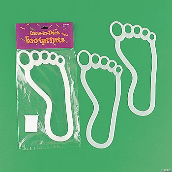 12 Glow-In-The-Dark Footprints