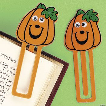 Jack-O’-Lantern Bookmarks With Wiggle Eyes