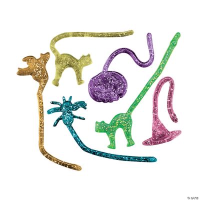 Mini Sticky Halloween Glitter Characters On A String