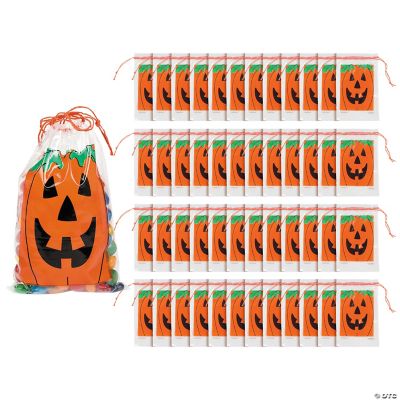 Mini Jack-O’-Lantern Drawstring Goody Bags